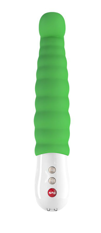Зелёный перезаряжаемый вибратор Patchy Paul G5 - 23 см. - 2