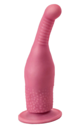 Розовый анальный стимулятор на присоске - 14,5 см. - 0