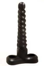 Закрученный спиралью плаг чёрного цвета - 15 см. - 0