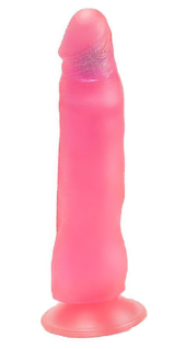 Розовый фаллоимитатор без мошонки с присоской - 17 см. - 0