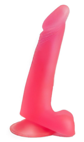 Розовый фаллоимитатор на присоске без вибрации - 17,8 см. - 0