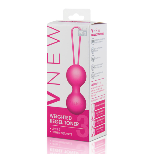 Розовые вагинальные шарики VNEW level 3 - 1