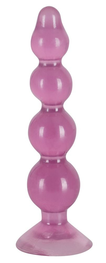 Фиолетовый анальный стимулятор-ёлочка Anal Beads - 13 см. - 0