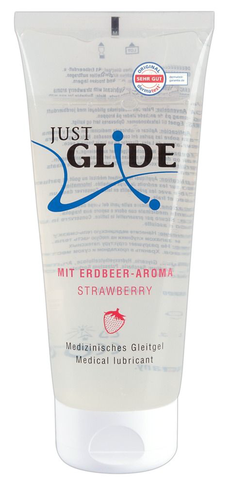 Гель-лубрикант Just Glide с ароматом клубники - 200 мл. - 0