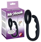 Эрекционное кольцо с анальным стимулятором Mr Hook - 0