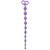 Фиолетовая анальная цепочка с 10 звеньями ANAL JUGGLING BALL SILICONE - 33,6 см. - 0