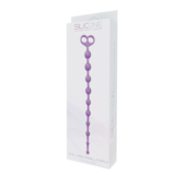 Фиолетовая анальная цепочка с 10 звеньями ANAL JUGGLING BALL SILICONE - 33,6 см. - 1