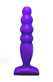Фиолетовый анальный стимулятор Large Bubble Plug - 14,5 см. - 0