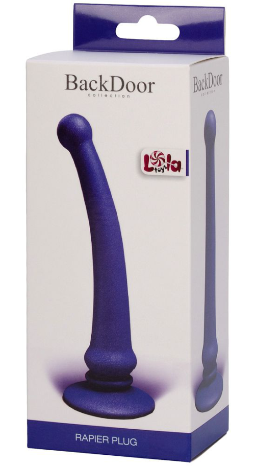 Фиолетовый анальный стимулятор Rapier Plug - 15 см. - 1