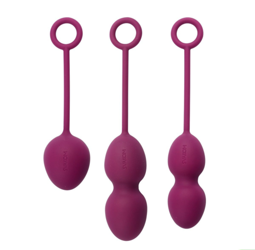 Набор фиолетовых вагинальных шариков Nova Ball со смещенным центром тяжести - 1