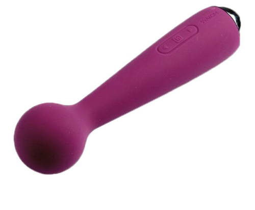 Фиолетовый вибростимулятор Mini Emma с гнущейся головкой-шаром - 16,5 см. - 0