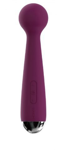 Фиолетовый вибростимулятор Mini Emma с гнущейся головкой-шаром - 16,5 см. - 2