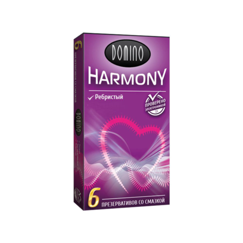 Презервативы с рёбрышками Domino Harmony - 6 шт. - 0