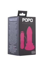 Розовая вибровтулка на присоске POPO Pleasure - 14 см. - 0