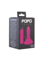Розовая вибровтулка с выносным пультом управления вибрацией POPO Pleasure - 11,9 см. - 0
