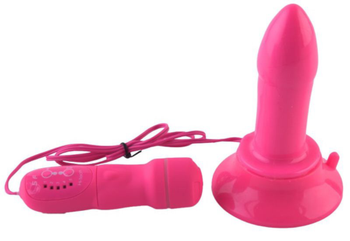 Розовая вибровтулка с выносным пультом управления вибрацией POPO Pleasure - 11,9 см. - 1