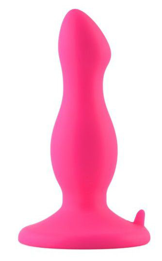 Розовая анальная втулка с присоской в основании POPO Pleasure - 10,5 см. - 1