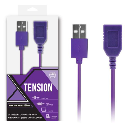 Фиолетовый удлинитель USB-провода - 100 см. - 0
