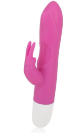 Розовый вибромассажер с клиторальным стимулятором ROLLER TIP WITH ROLLER BALL MOVEMENT - 14 см. - 1