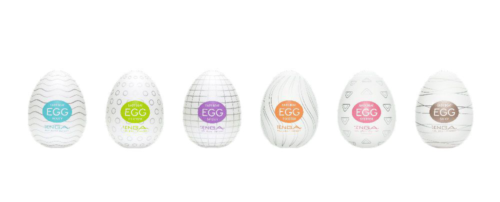 Набор из 6 мастурбаторов-яиц Tenga EGG Strong Sensations с различными рельефом - 1