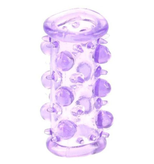 Фиолетовая насадка с шариками и шипами LUST CLUSTER - 0
