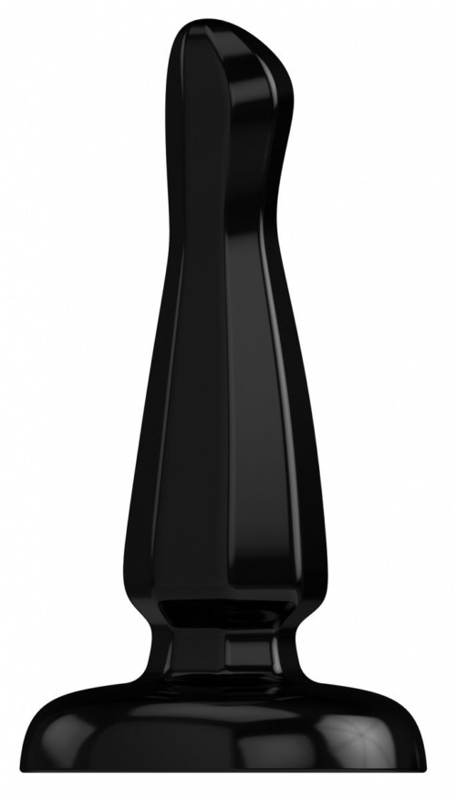 Чёрный анальный стимулятор Bottom Line 6 Model 3 Rubber Black - 15,5 см. - 0