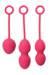 Набор розовых вагинальных шариков Nova Ball со смещенным центром тяжести - 0