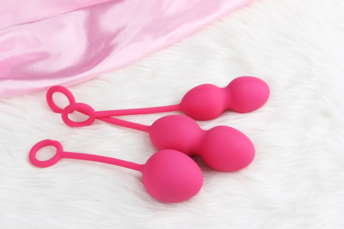 Набор розовых вагинальных шариков Nova Ball со смещенным центром тяжести - 2