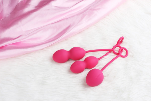 Набор розовых вагинальных шариков Nova Ball со смещенным центром тяжести - 1