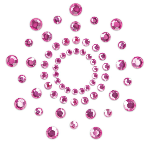 Розовые наклейки на грудь Mimi Bijoux - 0