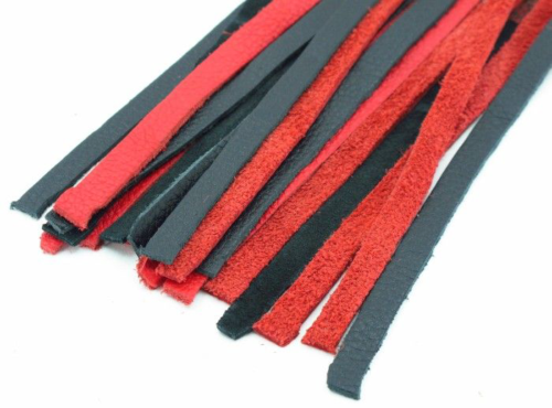 Черно-красная плеть с красной ручкой Турецкие головы - 57 см. - 2