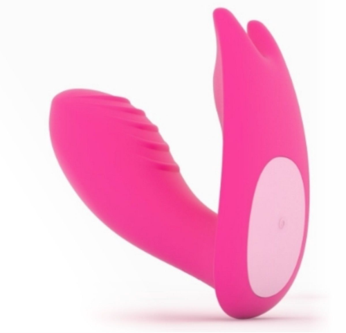 Розовый вагинально-клиторальный стимулятор MAGIC EIDOLON - 0