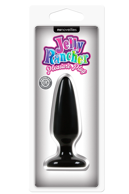 Малая чёрная анальная пробка Jelly Rancher Pleasure Plug Small - 10,2 см. - 0