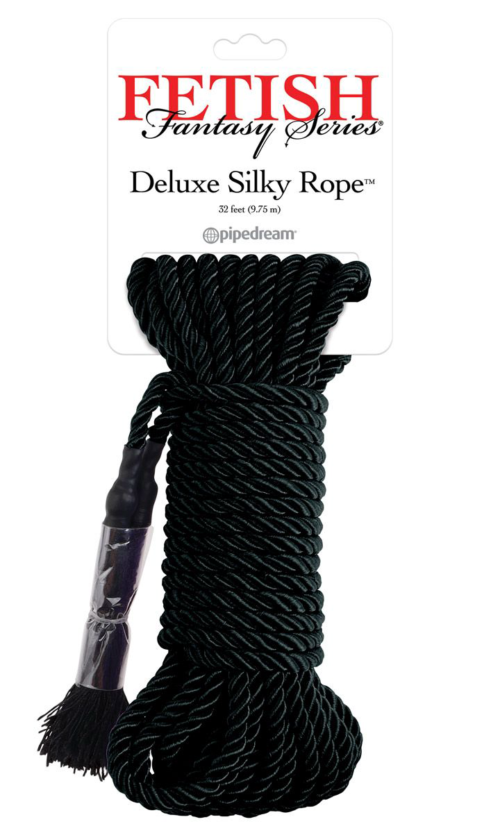 Черная веревка для фиксации Deluxe Silky Rope - 9,75 м. - 0