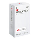 Ультратонкие презервативы Unilatex Ultra Thin - 12 шт. + 3 шт. в подарок - 0