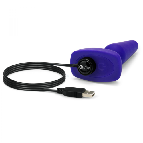 Фиолетовая анальная вибропробка с 3 источниками вибрации TRIO REMOTE CONTROL PLUG PURPLE - 13,5 см. - 2