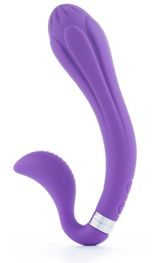 Фиолетовый силиконовый вибромассажёр THE LADY JADORE - 19 см. - 0
