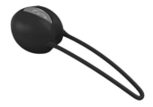 Чёрно-серый вагинальный шарик Smartballs Uno - 0