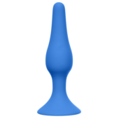 Синяя анальная пробка Slim Anal Plug XL - 15,5 см. - 0