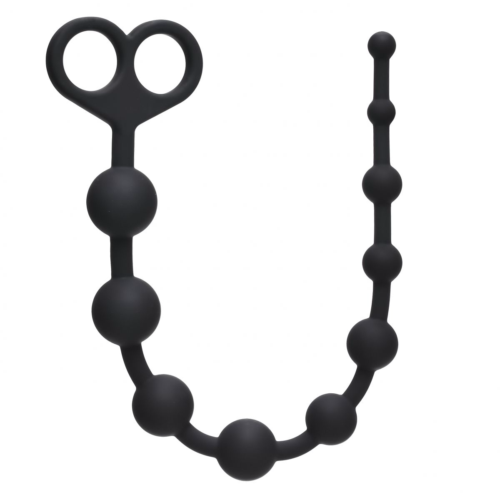 Чёрная анальная цепочка Orgasm Beads - 33,5 см. - 0