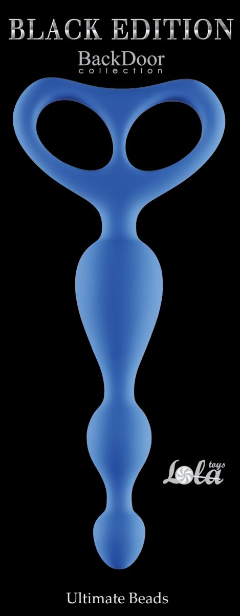 Синяя анальная цепочка Ultimate Beads - 17 см. - 1