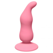 Розовая анальная пробка Waved Anal Plug Pink - 11 см. - 0