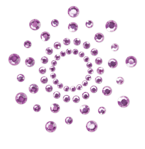 Фиолетовые наклейки на грудь Mimi - 1