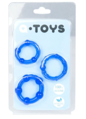 Набор из 3 синих эрекционных колец A-toys - 0