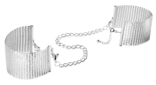 Серебристые наручники-браслеты Desir Metallique Handcuffs - 0