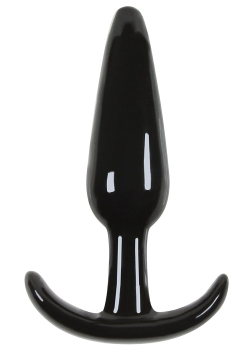 Гладкая черная анальная пробка Jelly Rancher T-Plug Smooth - 10,9 см. - 0