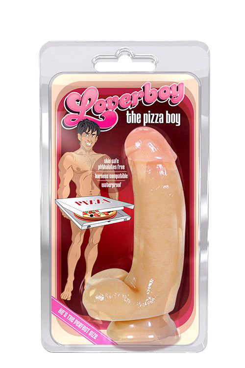 Телесный фаллоимитатор на присоске The Pizza Boy - 17,8 см. - 1