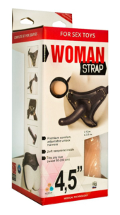Женский страпон с вагинальной пробкой Woman Strap - 12 см. - 2
