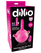Розовый надувной мяч с вибронасадкой Vibrating Mini Sex Ball - 15,2 см. - 2