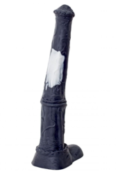 Чёрный фаллоимитатор мустанга - 42 см. - 0